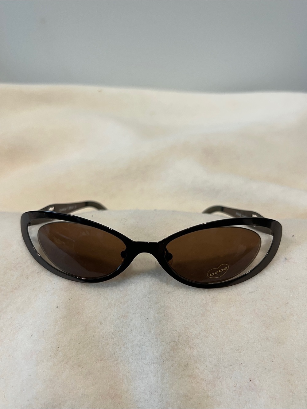 bebe Vintage Women’s Cat-Eye Sunglasses in Brown and Black